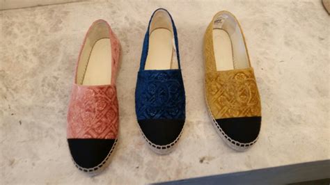 chanel velvet espadrilles 2017|Chanel espadrilles women.